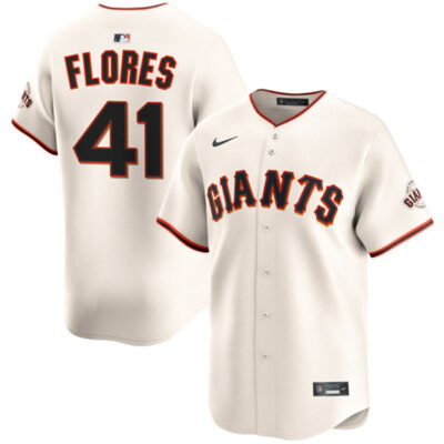 San Francisco Giants #41 Wilmer Flores Cream 2024 Home Limited Stitched Baseball Jersey