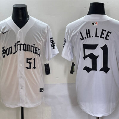 San Francisco Giants #51 Jung Hoo Lee White 'Gothic Fog Edition' Vapor Premier Limited Stitched Baseball Jersey