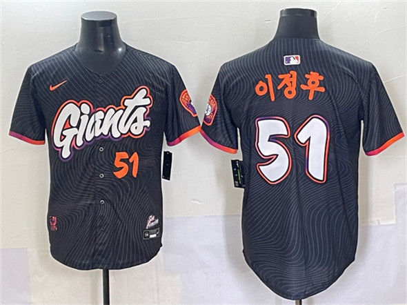 San Francisco Giants #51 Lee Jung-hoo Anthracite 2025 City Connect Limited Stitched Baseball Jersey