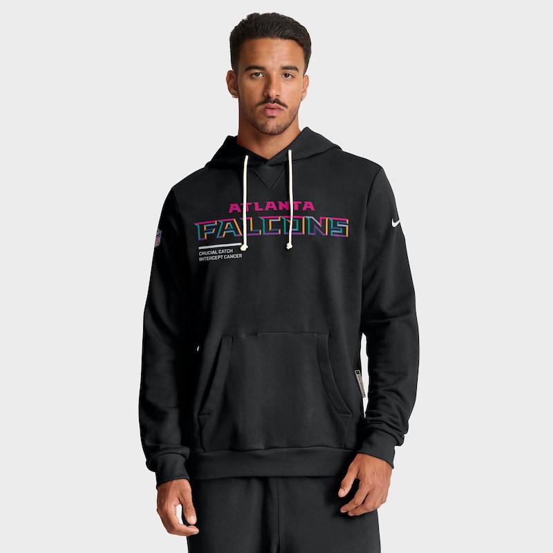 Atlanta Falcons 2025 NFL Crucial Catch Sideline Standard Issue Dri-FIT Hoodie - Black
