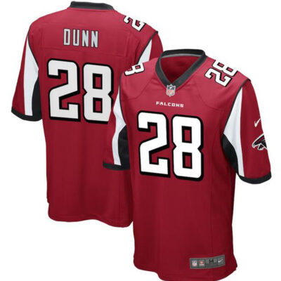 Atlanta Falcons #28 Warrick Dunn Red Stitched Game Jersey