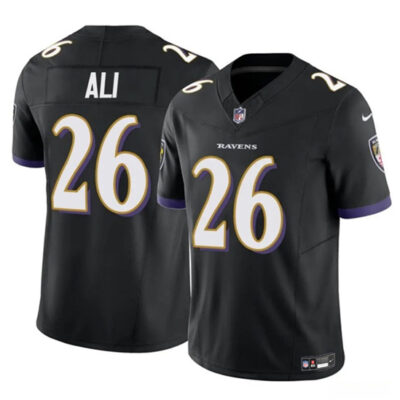 Baltimore Ravens #26 Rasheen Ali Black 2025 F.U.S.E. Vapor Limited Football Jersey