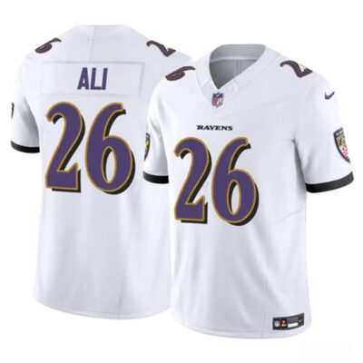 Baltimore Ravens #26 Rasheen Ali White 2025 F.U.S.E. Vapor Limited Football Jersey