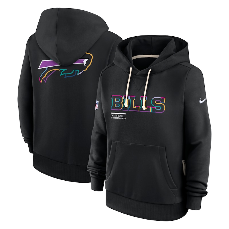 Buffalo Bills Women's 2025 NFL Crucial Catch Sideline Standard Issue Dri-FIT Hoodie - Black