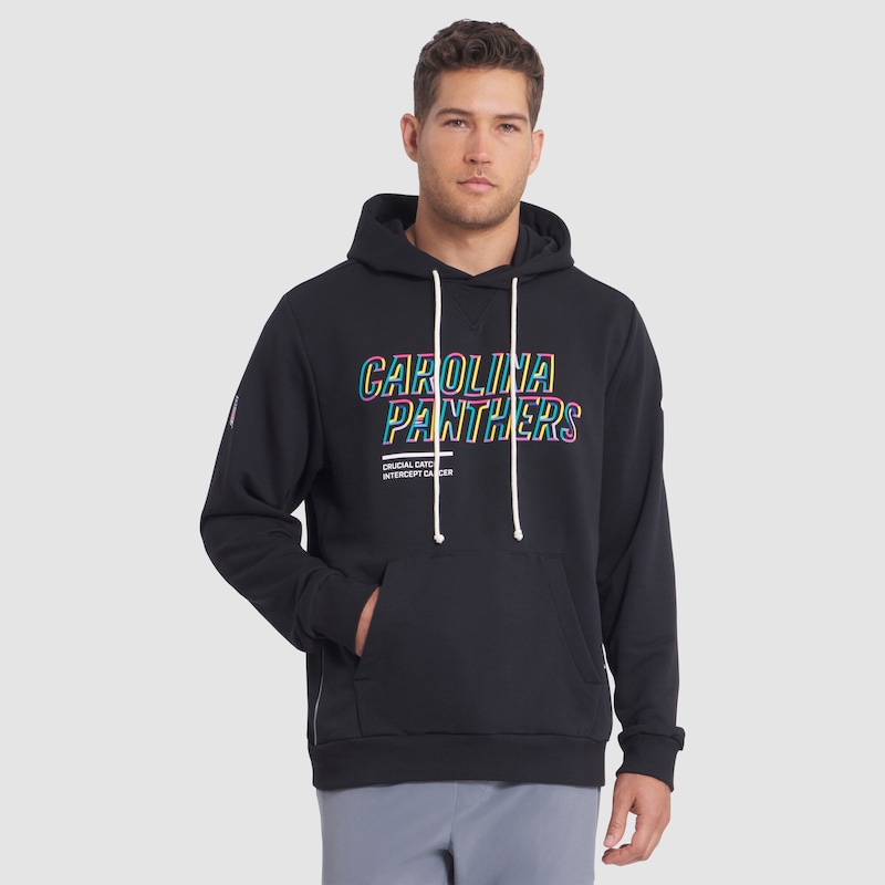 Carolina Panthers 2025 NFL Crucial Catch Sideline Standard Issue Dri-FIT Hoodie - Black