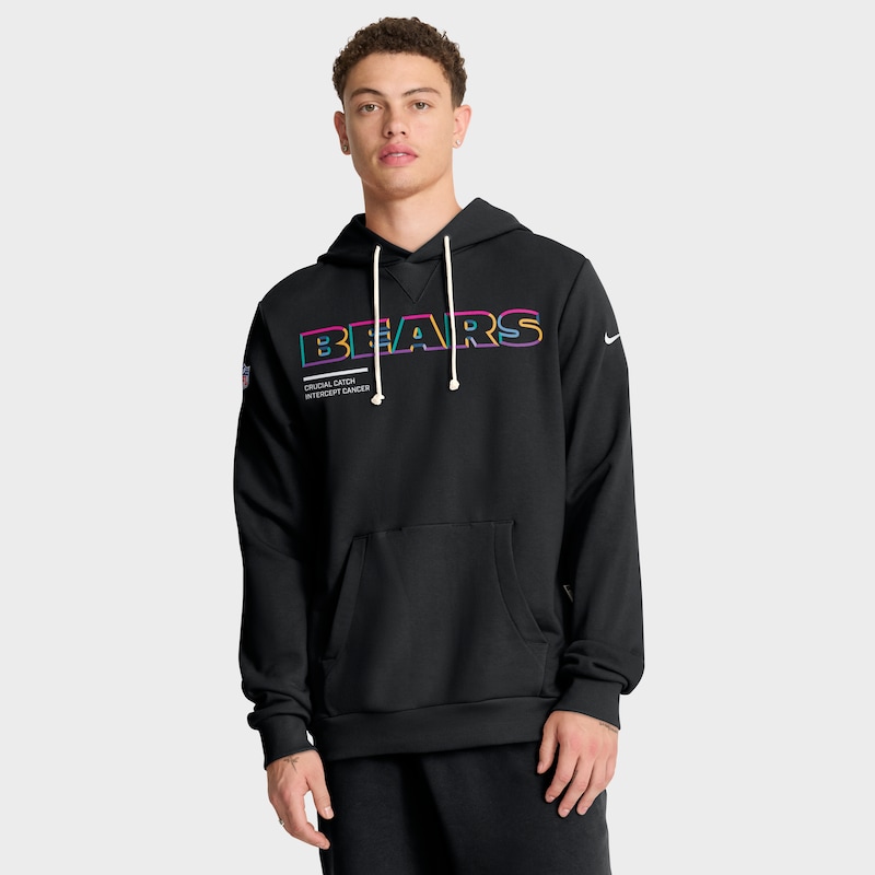 Chicago Bears 2025 NFL Crucial Catch Sideline Standard Issue Dri-FIT Hoodie - Black