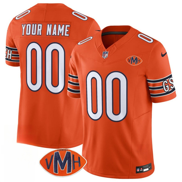 Chicago Bears Active Player Custom Orange 2025 F.U.S.E. With VMH Patch Vapor Untouchable Limited Football Stitched Jersey