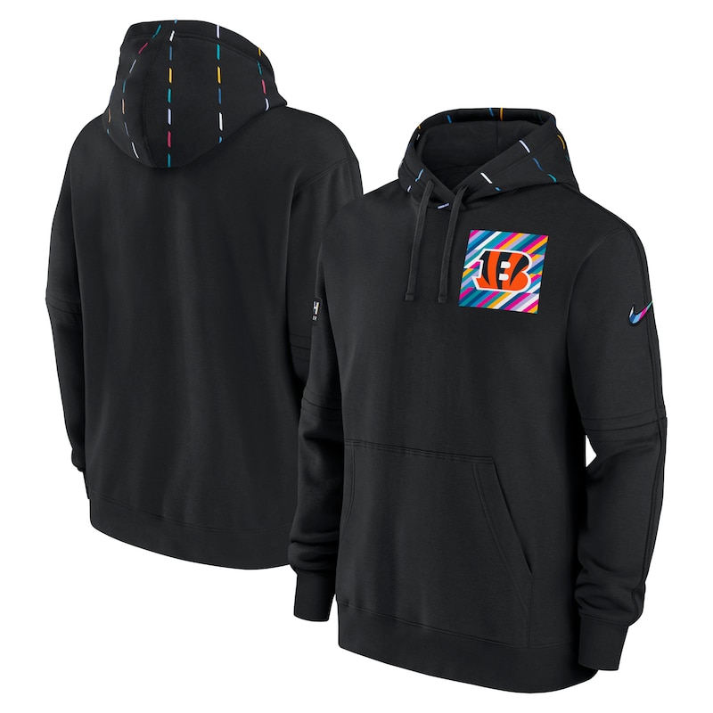 Cincinnati Bengals Crucial Catch Club Pullover Hoodie - Black