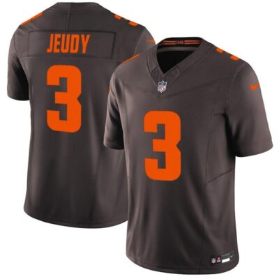 Cleveland Browns #3 Jerry Jeudy Brown 2025 F.U.S.E. 'Alpha Dawg Edition' Vapor Limited Football Stitched Jersey