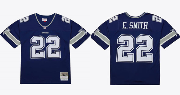 Dallas Cowboys #22 Emmitt Smith Navy 1996 Limited Football Stitched Jersey