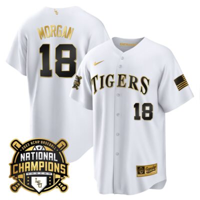 LSU Tigers 2023 National Champions Gold Cool Jersey - Tre Morgan