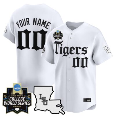 LSU Tigers 2025 World Series 'Gothic Geaux Edition' Vapor Premier Limited Custom Jersey - White