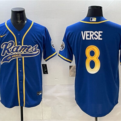 Los Angeles Rams #8 Jared Verse Royal Cool Base Stitched Baseball Jersey