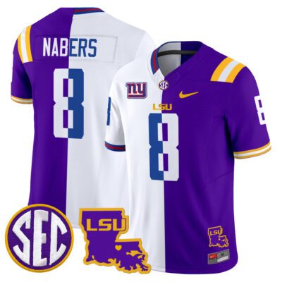 Malik Nabers New York Giants Split Vapor Limited Jersey - Malik Nabers