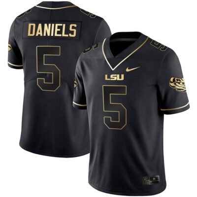 Men's LSU Black Limited & Gold Vapor Jersey - Black Gold Jayden Daniels