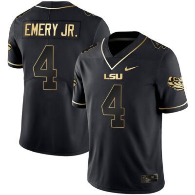 Men's LSU Black Limited & Gold Vapor Jersey - Black Gold John Emery Jr.