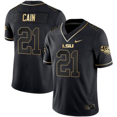 Men's LSU Black Limited & Gold Vapor Jersey - Black Gold Noah Cain