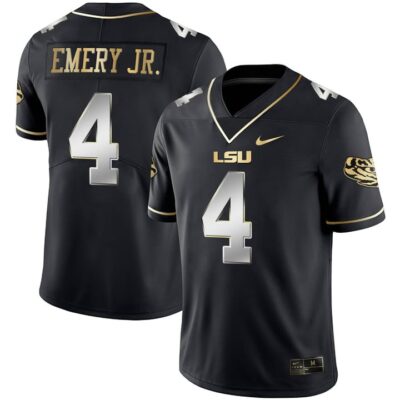 Men's LSU Black Limited & Gold Vapor Jersey - Black Limited John Emery Jr.