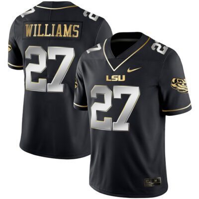 Men's LSU Black Limited & Gold Vapor Jersey - Black Limited Josh Williams