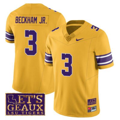 Men's LSU Tigers 2023 Football Let's Geaux Patch Jersey - Odell Beckham Jr.