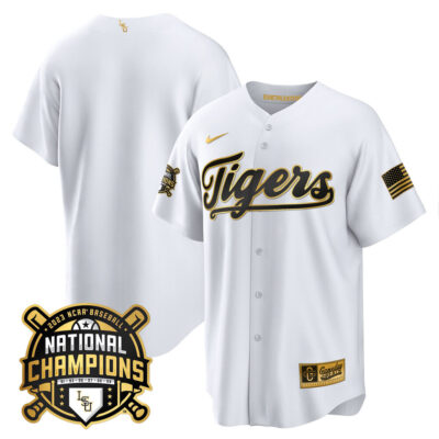Men's LSU Tigers 2023 National Champions Gold Cool Jersey - Team