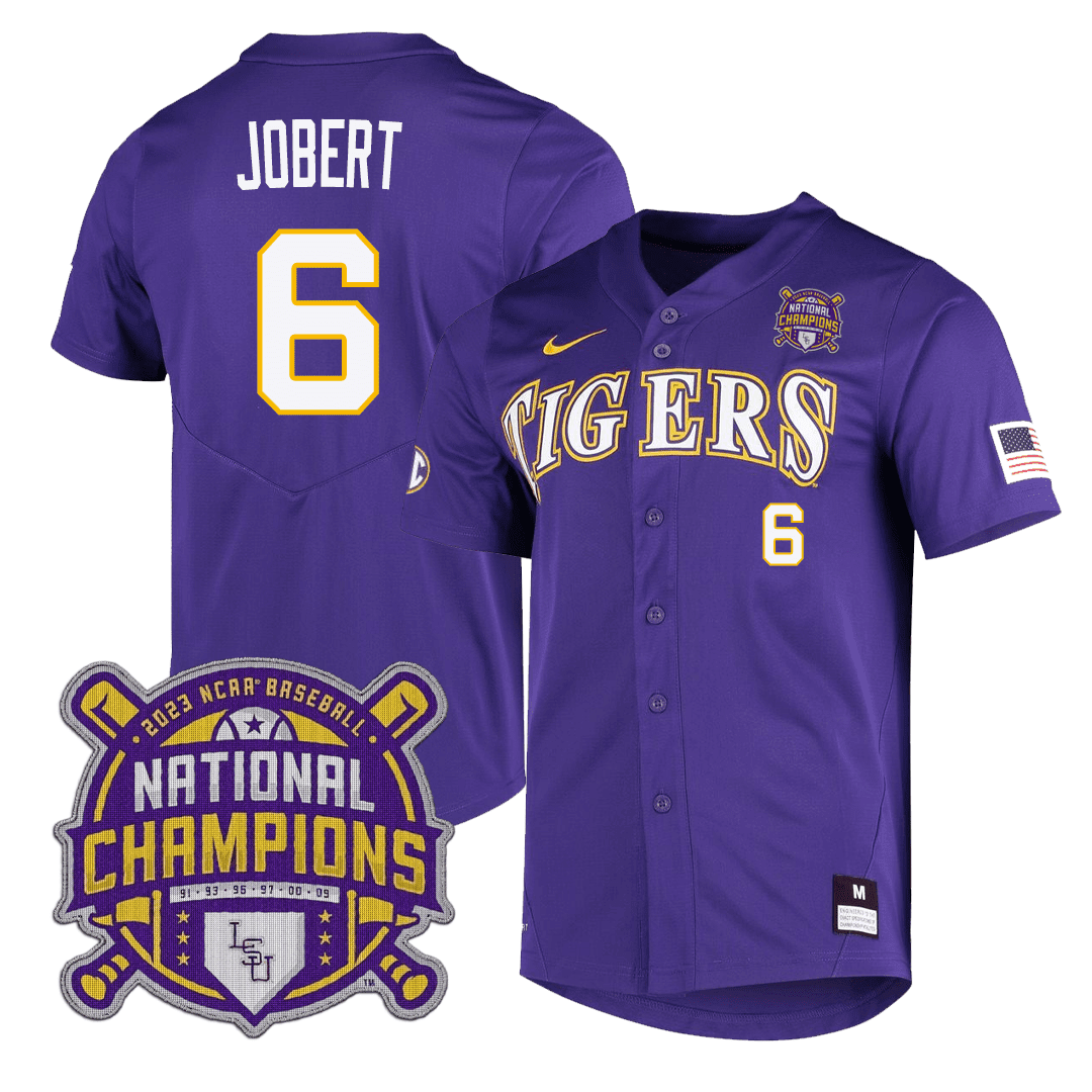 Men's LSU Tigers 2023 National Champions Jersey - Brayden Jobert