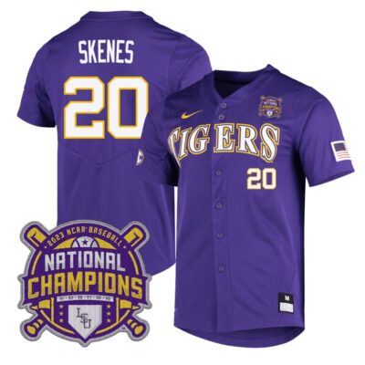 Men's LSU Tigers 2023 National Champions Jersey - Paul Skenes