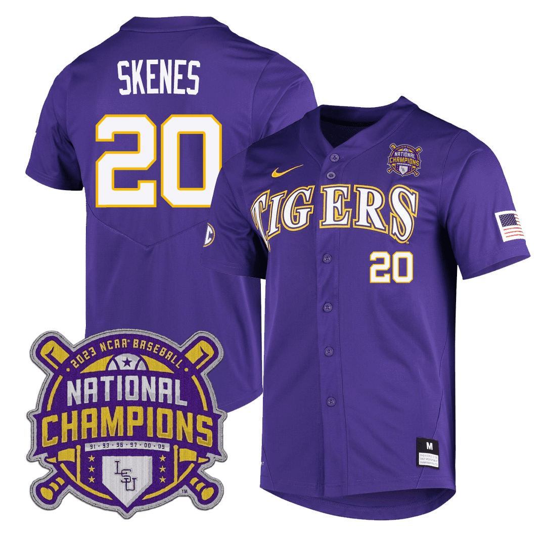 Men's LSU Tigers 2023 National Champions Jersey - Paul Skenes