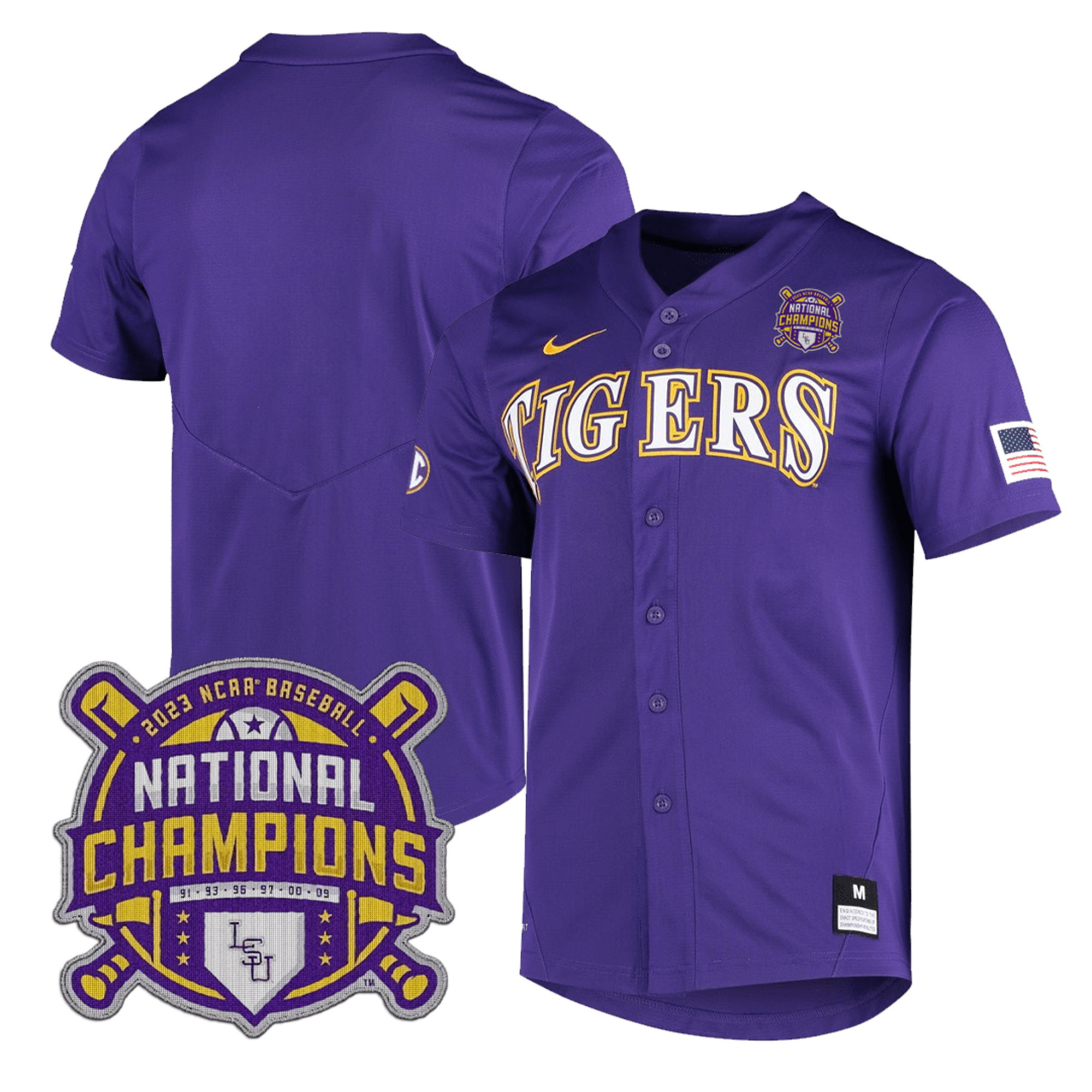Men's LSU Tigers 2023 National Champions Jersey - Team