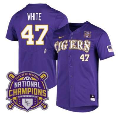 Men's LSU Tigers 2023 National Champions Jersey - Tommy White