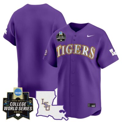 Men's LSU Tigers 2025 World Series Vapor Premier Limited Jersey - Purple Team