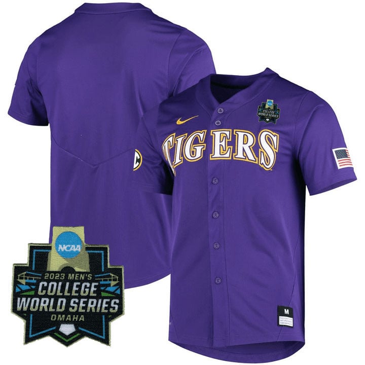 Men's LSU Tigers College Baseball World Series Jersey - Team