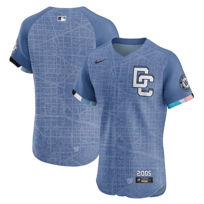 Men's Washington Nationals Blue 2025 City Connect Elite Jersey