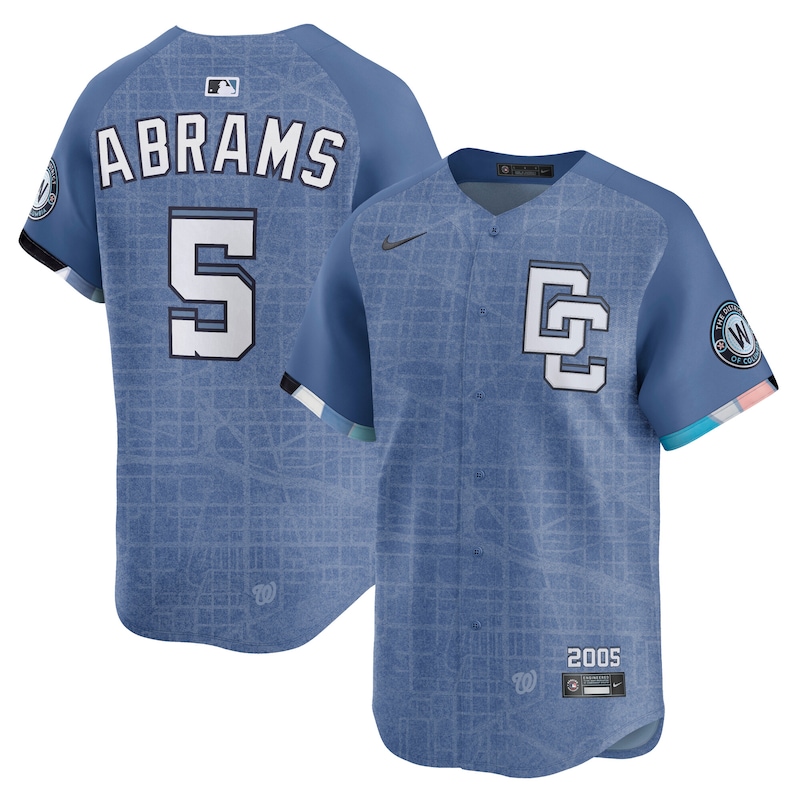 Men's Washington Nationals CJ Abrams Blue 2025 City Connect Limited Jersey