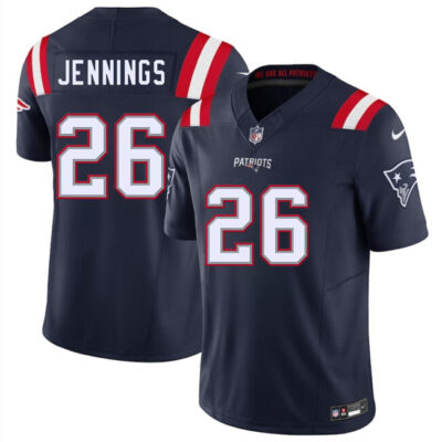New England Patriots #26 Terrell Jennings Navy 2025 F.U.S.E. Vapor Limited Stitched Jersey