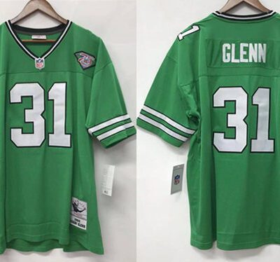 New York Jets #31 Aaron Glenn Green 1994 Mitchell & Ness Football Stitched Jersey