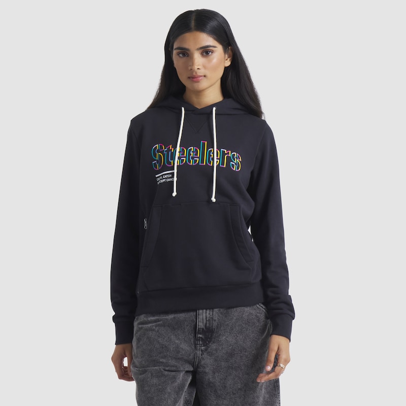 Pittsburgh Steelers Women's 2025 NFL Crucial Catch Sideline Standard Issue Dri-FIT Hoodie - Black