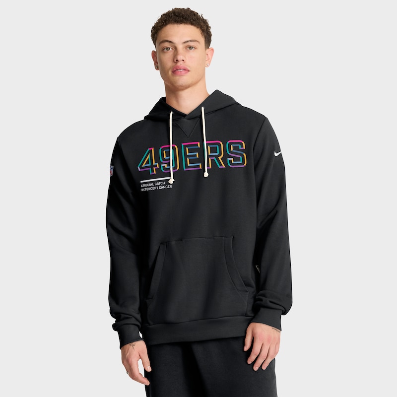 San Francisco 49ers 2025 NFL Crucial Catch Sideline Standard Issue Dri-FIT Hoodie - Black