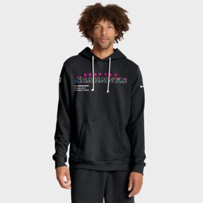Seattle Seahawks 2025 NFL Crucial Catch Sideline Standard Issue Dri-FIT Hoodie - Black