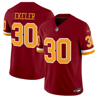 Washington Commanders #30 Austin Ekeler Burgundy 2025 F.U.S.E. Throwback Limited Football Stitched Jersey