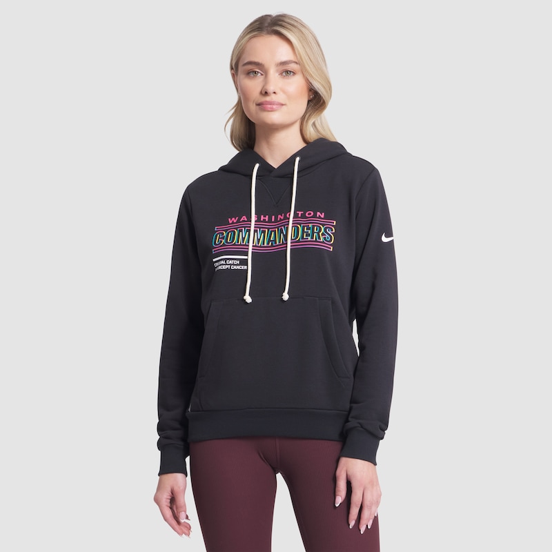 Washington Commanders Women's 2025 NFL Crucial Catch Sideline Standard Issue Dri-FIT Hoodie - Black