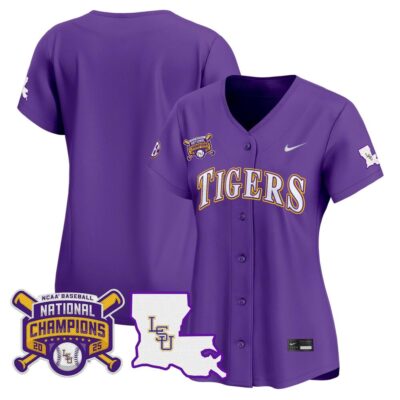 Women's LSU Tigers 2025 College World Series Champions Vapor Premier Limited Jersey - Purple Team