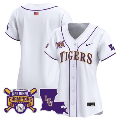 Women's LSU Tigers 2025 College World Series Champions Vapor Premier Limited Jersey - White Team