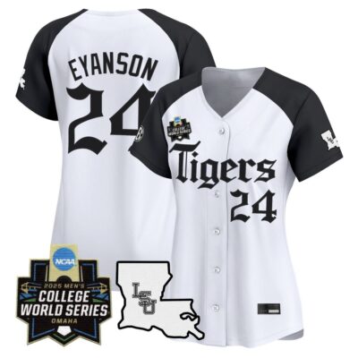Women's LSU Tigers 2025 World Series 'Gothic Geaux Edition' Vapor Premier Limited Jersey - Alternate Anthony Eyanson
