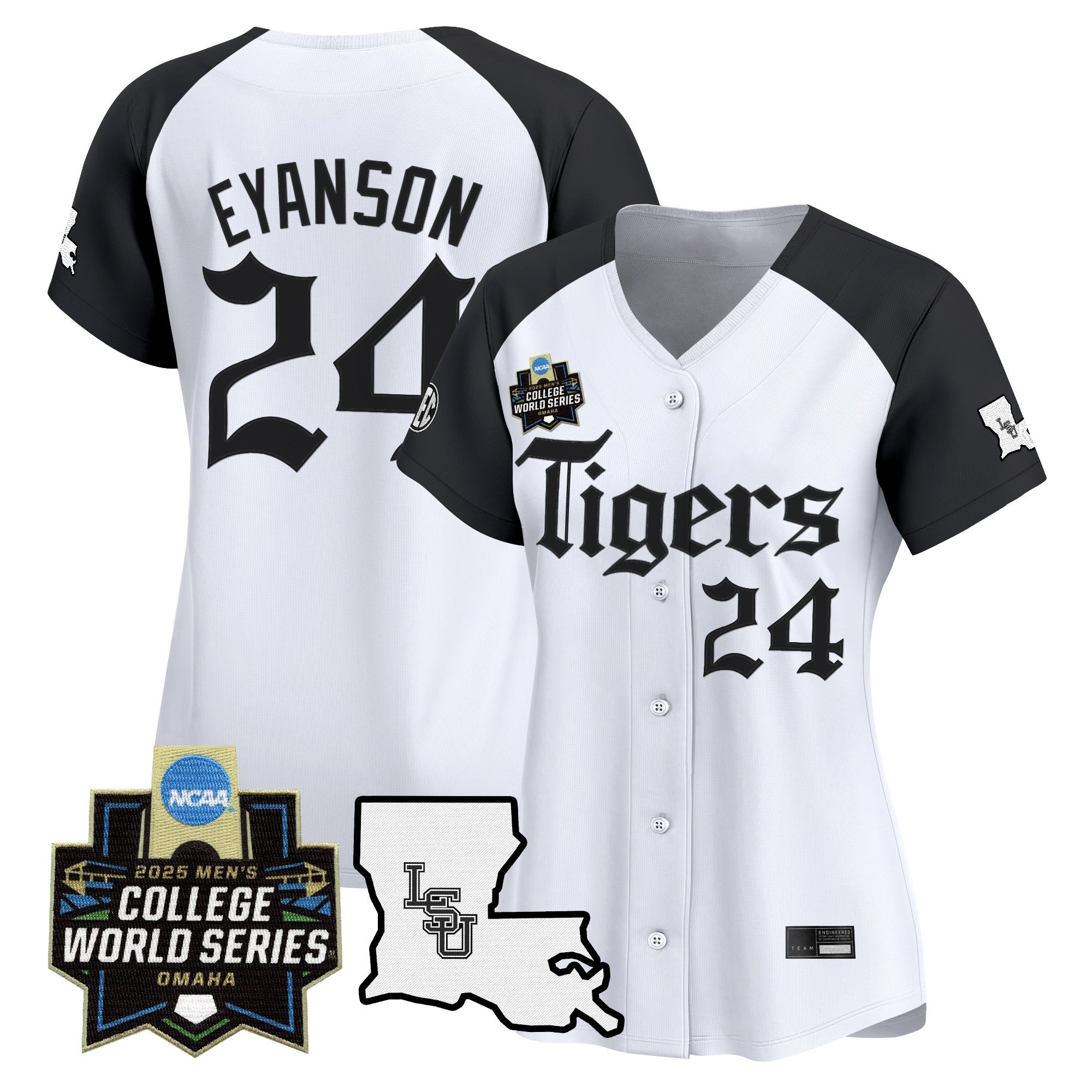 Women's LSU Tigers 2025 World Series 'Gothic Geaux Edition' Vapor Premier Limited Jersey - Alternate Anthony Eyanson
