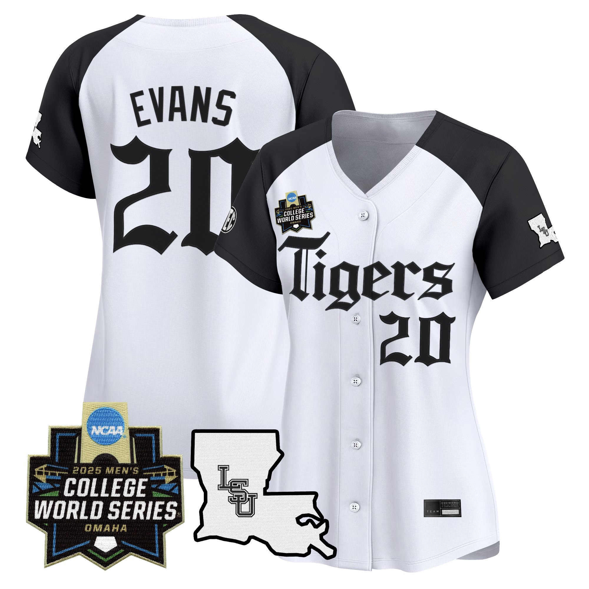 Women's LSU Tigers 2025 World Series 'Gothic Geaux Edition' Vapor Premier Limited Jersey - Alternate Casan Evans