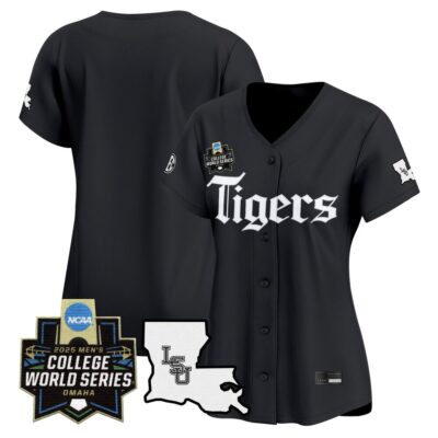 Women's LSU Tigers 2025 World Series 'Gothic Geaux Edition' Vapor Premier Limited Jersey - Black Team
