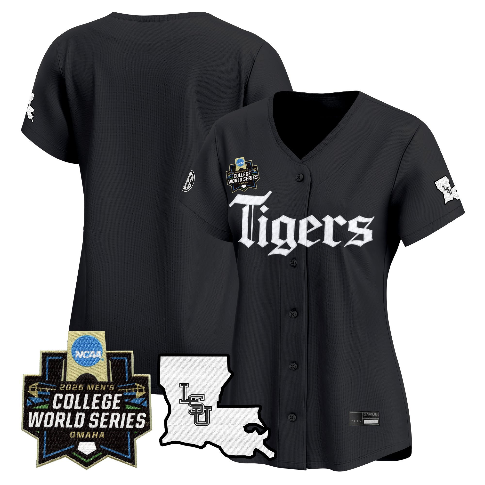 Women's LSU Tigers 2025 World Series 'Gothic Geaux Edition' Vapor Premier Limited Jersey - Black Team