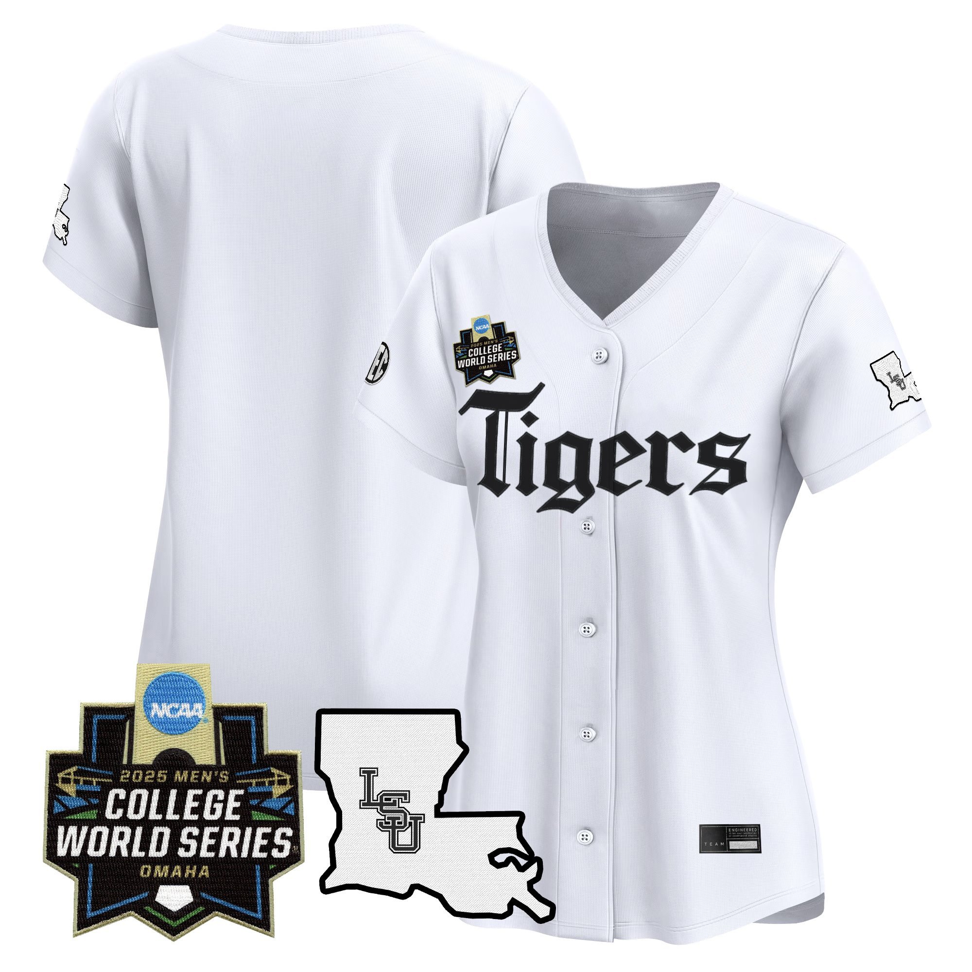 Women's LSU Tigers 2025 World Series 'Gothic Geaux Edition' Vapor Premier Limited Jersey - White Team