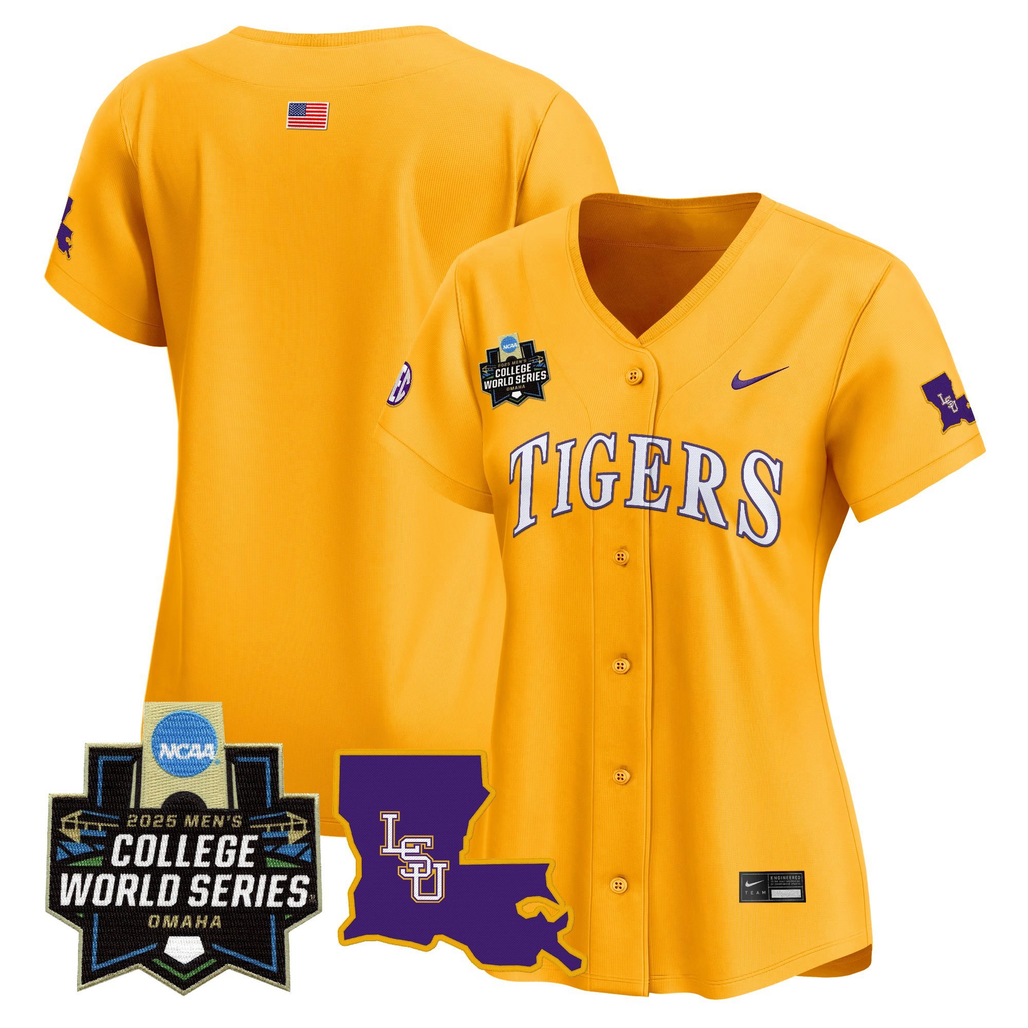 Women's LSU Tigers 2025 World Series Vapor Premier Limited Jersey - Gold Team